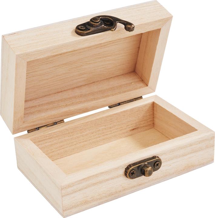 Actual product image VBS Wooden box, 8 pieces, raw wood, 10 x 3.8 x 5.9 cm