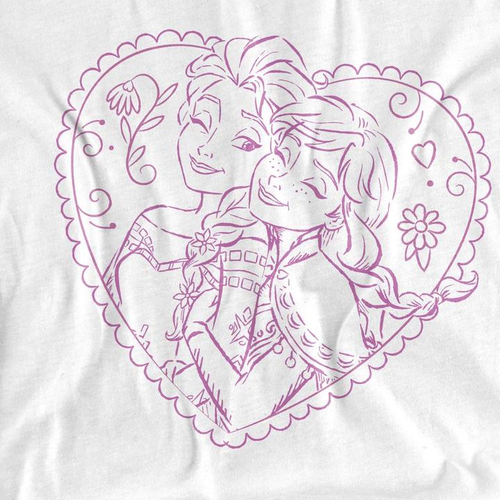 Immagine prodotto Disney Frozen Maglietta Anna ed Elsa Cuore Bambini (140, 146)