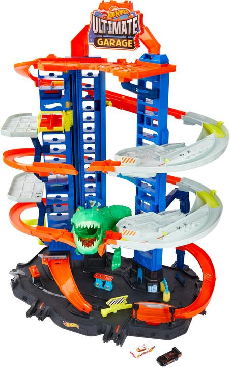 Hot Wheels City Megacity Parkgarage mit T-Rex-Angriff
