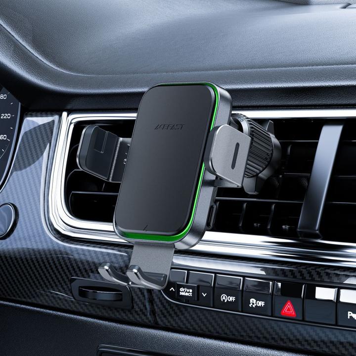 Actual product image Acefast Wireless charging car holder D17, 15W (black)