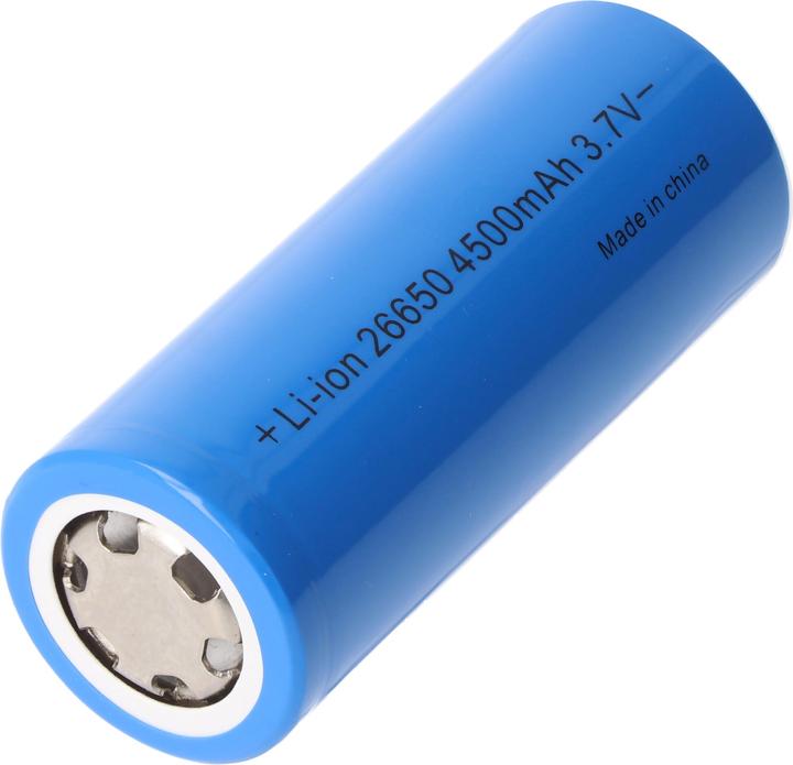 Actual product image AccuCell Akku 26650A max. 15A Entladestrom (1 pcs., 4500 mAh, Rechargeable battery)