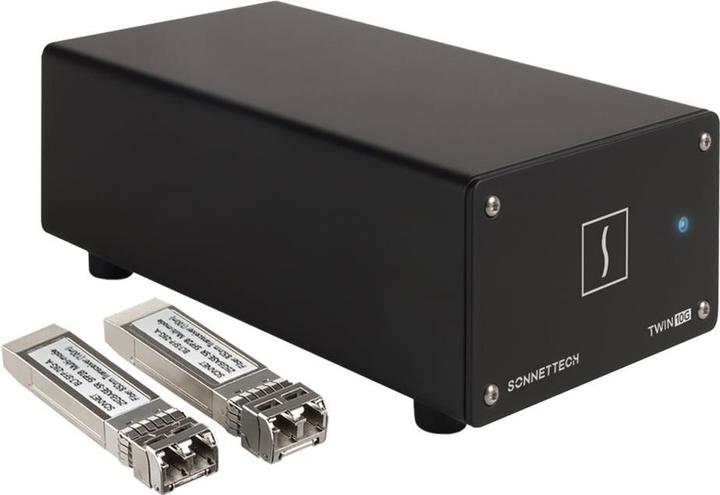 Produktbild Sonnet Twin25G Thunderbolt Dual Port 25Gb Ethernet Adapter (SFP28s included) (USB, Ethernet, Thunderbolt, SFP28 (2x))