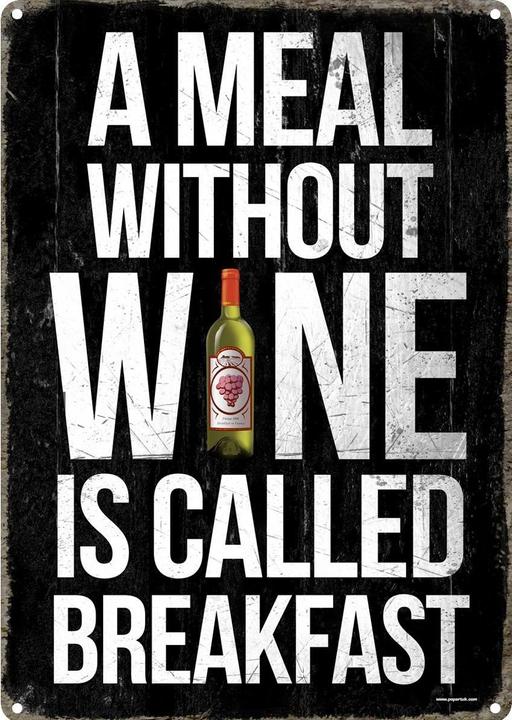 Grindstore Tin sign A Meal Without Wine