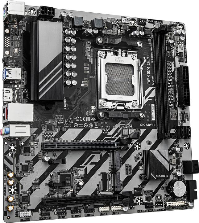Actual product image Gigabyte B840M D2H (AM5, AMD B840, mATX)