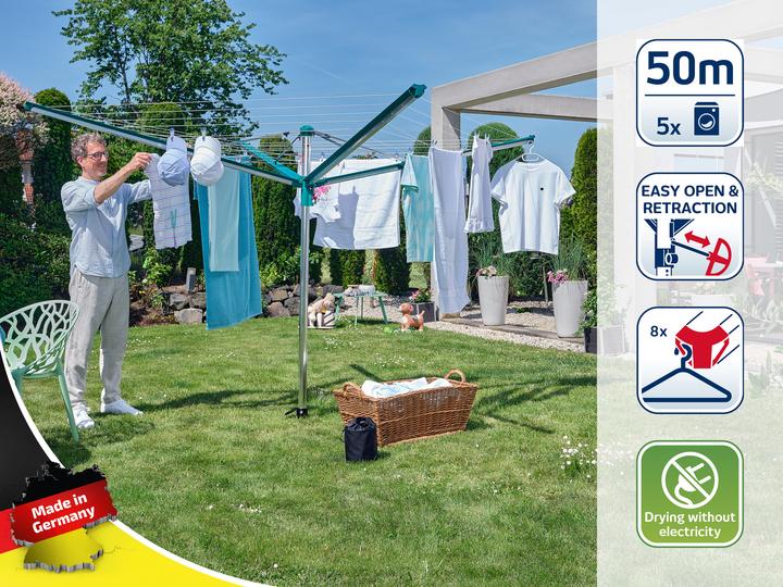 Produktbild Leifheit Wäscheschirm Linomatic 500 Deluxe Cover (50 m)