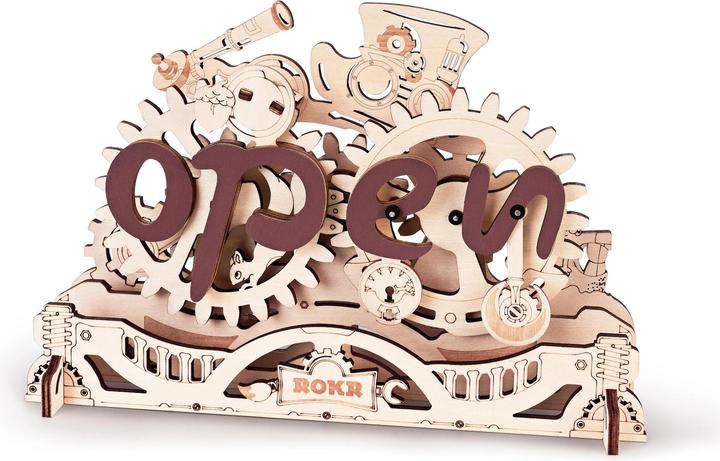 Image du produit Robotime Bausatz Open Closed Schild, Modell Art: Dekoration