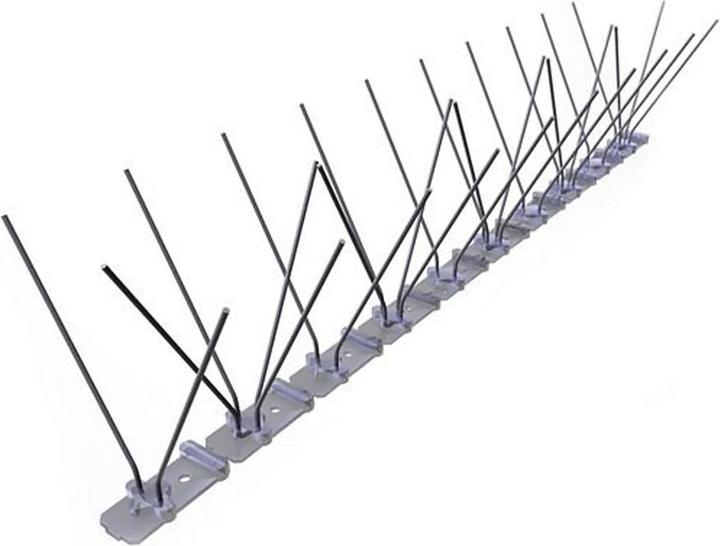 Produktbild Ziwi 5er-Set Spikes zur Taubenabwehr, 3-reihig mit Edelstahl-Spitzen, 2,5 m