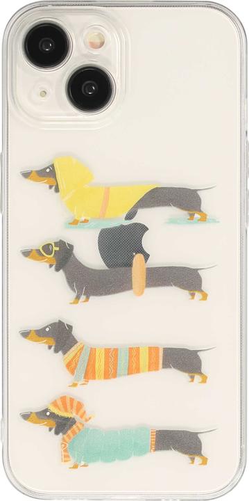 Actual product image PhoneLook Coque Gel transparent silicone dogs 4 season (Apple iPhone 14)