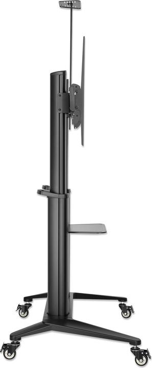 Actual product image Manhattan Aluminium multimedia TV stand on castors with extremely high load capacity for large screens (120", 140 kg)