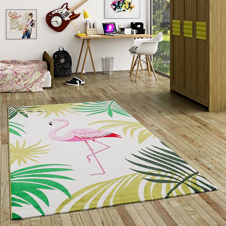 Produktbild Pergamon Designer Teppich Faro Tropical Flamingo (80 x 150 cm)