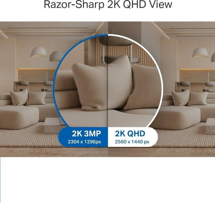 Produktbild TP-Link Tapo C220 4MP 360°-WLAN-Kamera MicroSD (2560 x 1440 Pixels)