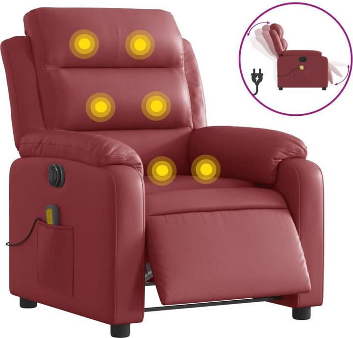 Image du produit VidaXL Fauteuil de massage électrique Fauteuil de télévision Fauteuil de relaxation Similicuir