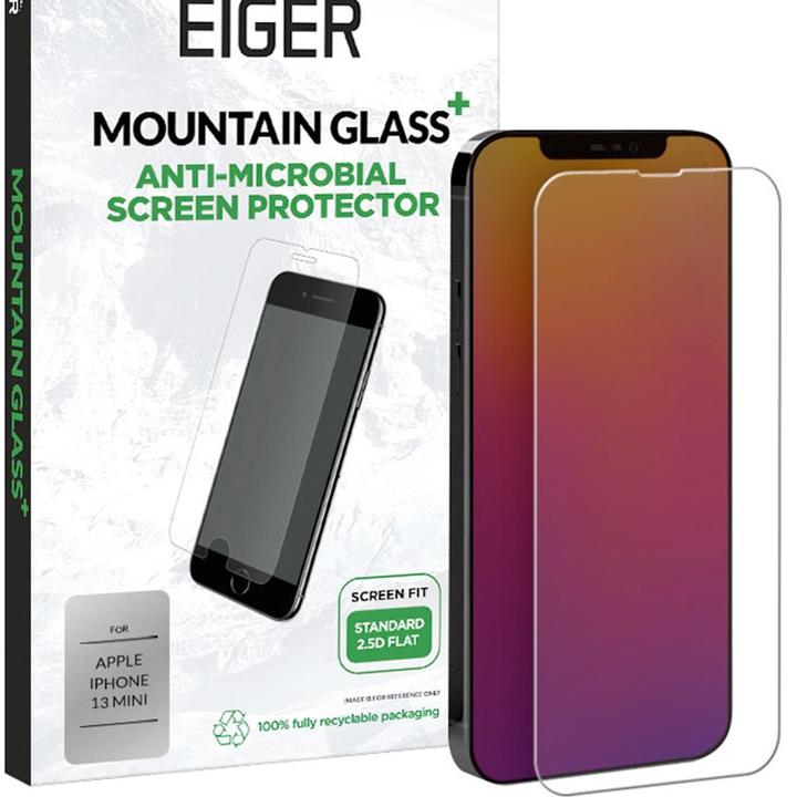 Actual product image Eiger Mountain Glass+ (1 Piece, Apple iPhone 13 mini)