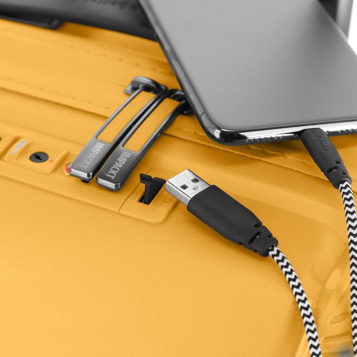 Produktbild Impackt IP1 - 4-Rad Trolleymit USB Port, Sunset Yellow (38 l, Handgepäck (bis 50l))