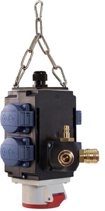 Produktbild Bachmann ENERGIEWURFEL 4xCEE7/3 1xCEE IP44 Druckluft 1in 2out (4 x, CEE 7/3)