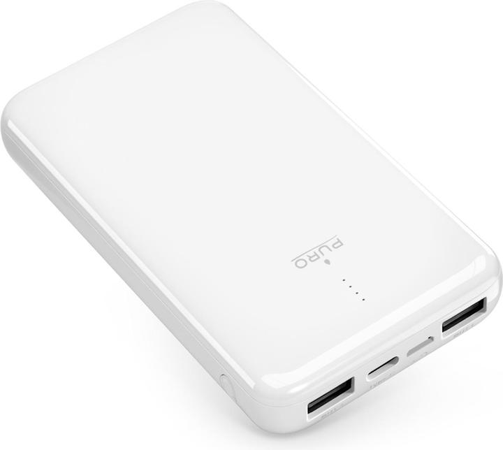 Actual product image Puro Baltas Fast Charger 10000 mAh 2 x USB-A + 1 x USB-C balta (10000 mAh, 10 W)