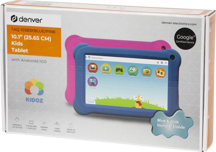 Image du produit Denver Taq-10383K (WLAN uniquement, 10.10", 16 Go, Pink, Bleu)