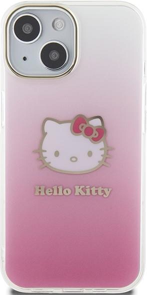 Produktbild Hello Kitty HKHCP15SHDGKEP iPhone 15 6.1 różowy/pink hardcase IML Gradient Electrop Kitty Head (Apple iPhone 15, Apple iPhone 14, Apple iPhone 13)
