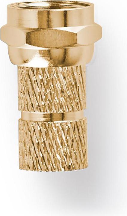 Produktbild Nedis F-Stecker gerade Stecker Vergoldet 75 Ohm Twist-on Kabeleingangsdurchmesser: 5.5 mm Kupfer Met (Antennenkabel)