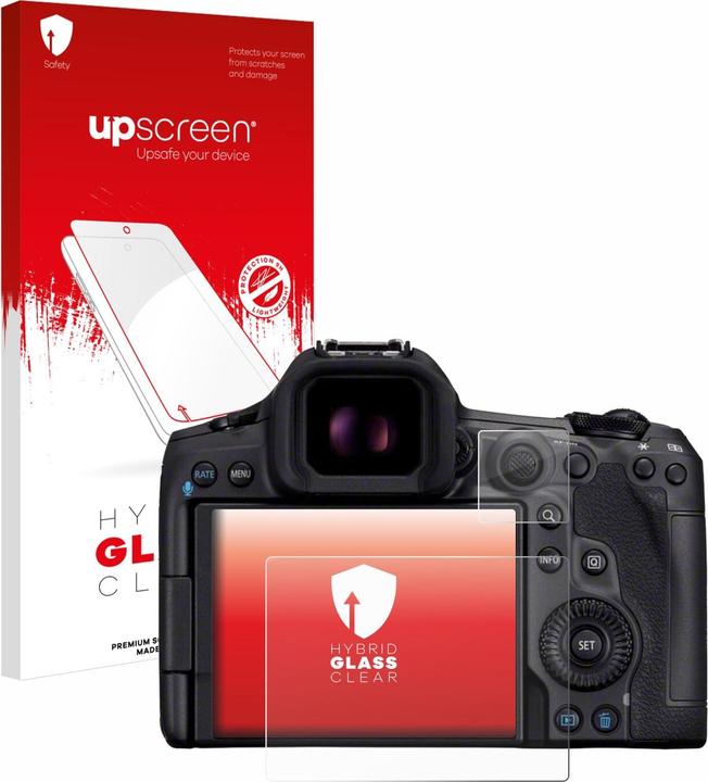 upscreen Schutzglas Schutzfolie Glas Folie Displayschutz klar (Displayschutz, EOS R5 Mark II)