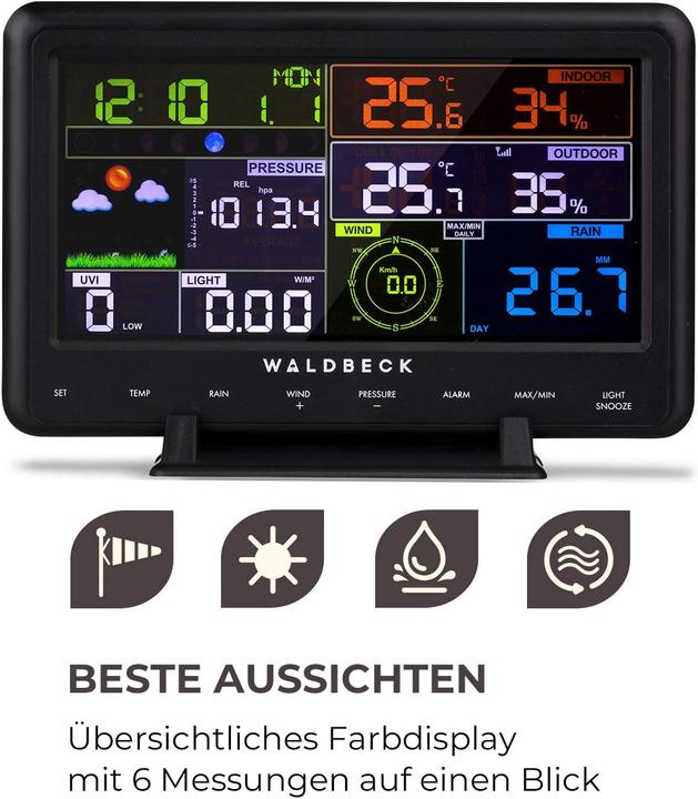 Produktbild Waldbeck Profi-Wetterstation mit App-Steuerung
