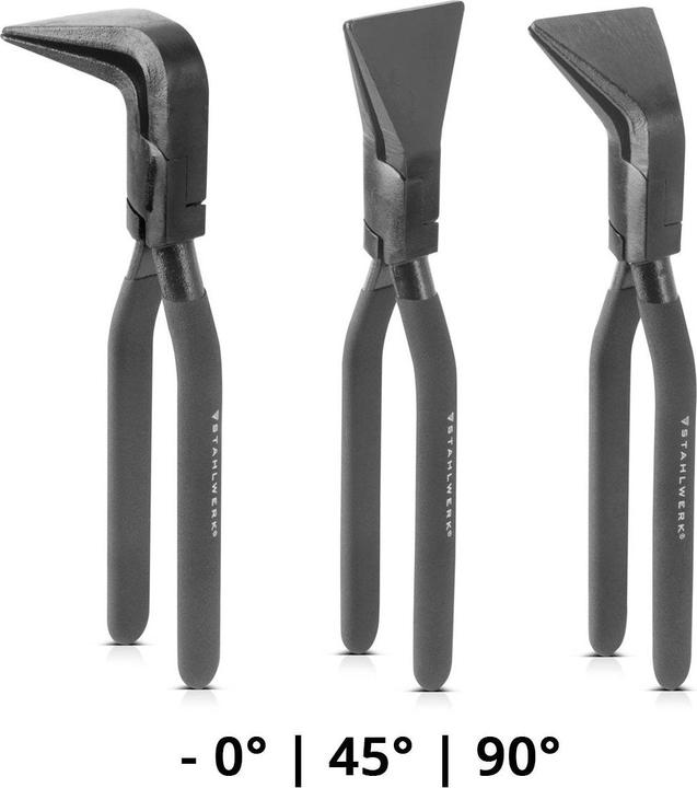 Produktbild Stahlwerk Falzzangen Set 0° 45° 90° Abkantzange Blechzange Biegezange 60 mm