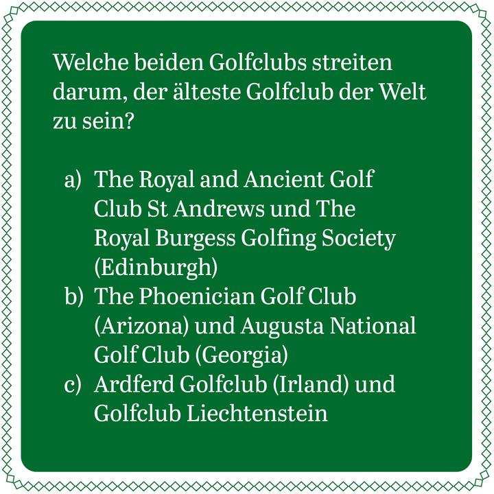 Nutritional values and ingredients The golf quiz (German)