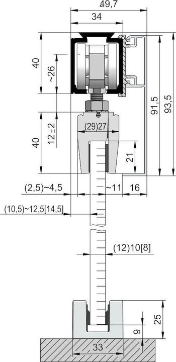 Actual product image Woelm Pair of cover caps Alu.VA Eff.elox.one.w.49.5mm h.91.5mm HELM