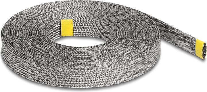Actual product image Delock Braided sleeving for EMI shielding, stretchable 10 m x 20 mm (Cable conduit, 1000 cm)