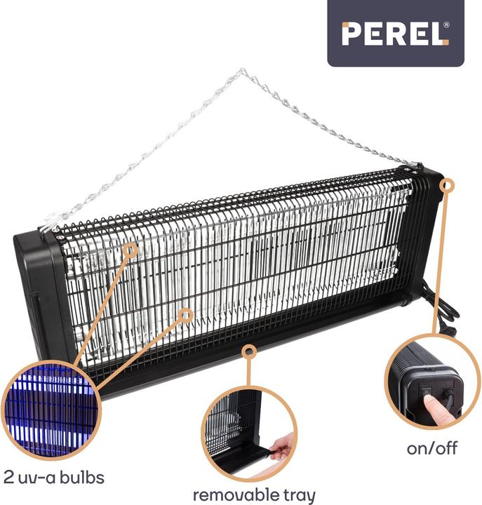Image du produit Velleman TUE-INSECTES ÉLECTRIQUE 360° - 2 x 20 W