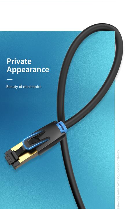 Produktbild Vention Category 8 SFTP Network Cable IKABJ 5m Black (S/FTP, CAT8.1, 5 m)