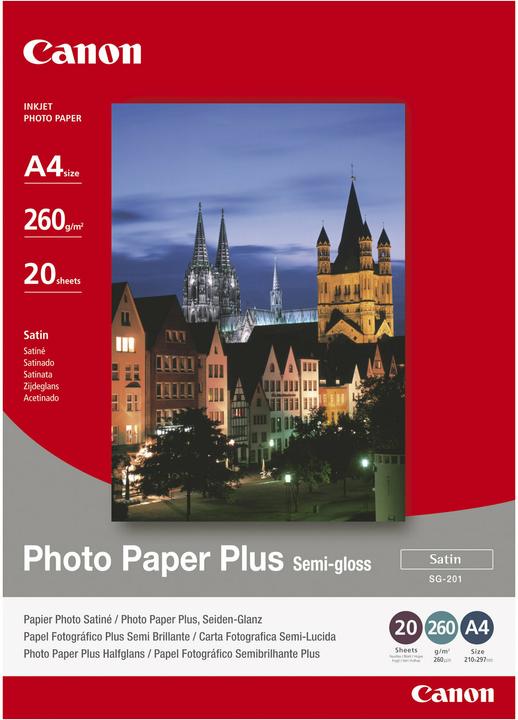 Canon SG-201, papier photo semi-brillant, 5 feuilles (260 g/m², 10 x 15 cm, 5 x)