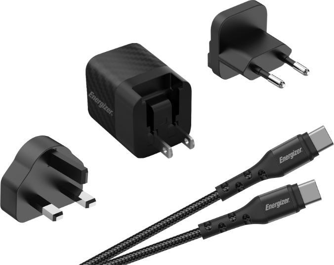 Produktbild Energizer Power-Delivery Ladegerät – 20 W – EU/UK/US, inkl. USB-C Kabel (20 W)