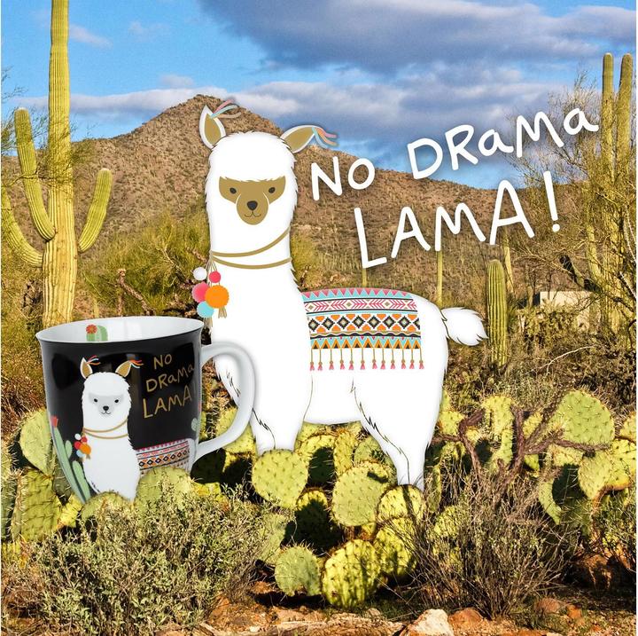 Produktbild Sheepworld Kaffeetasse No Drama Lama 400 ml, 1 Stück, Schwarz (400 ml, 1 x)