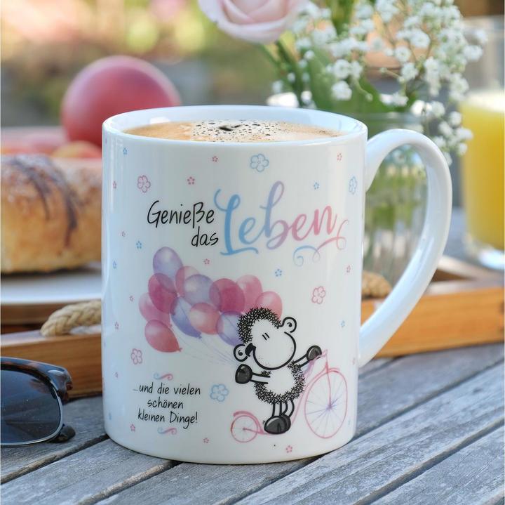 Actual product image Sheepworld Coffee cup Enjoy Life 600 ml, 1 piece, White (600 ml, 1 x)