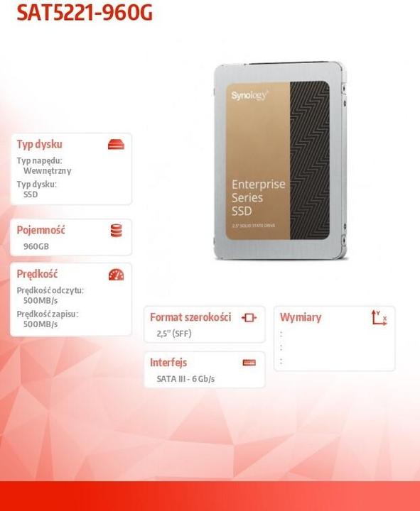 Actual product image Synology SAT5221-960G (960 GB, 2.5")