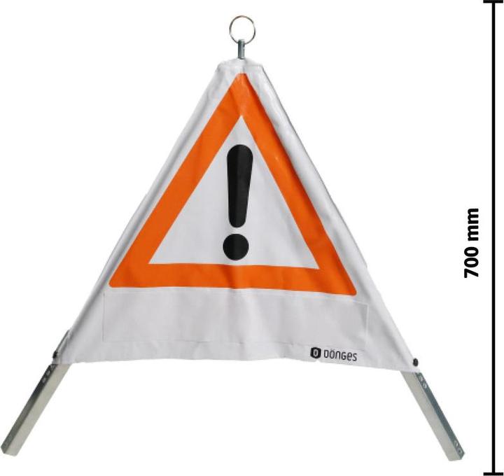 Image du produit Dönges Signal pliable auto-agrippant, 700 mm, couleur fluorescente, sans