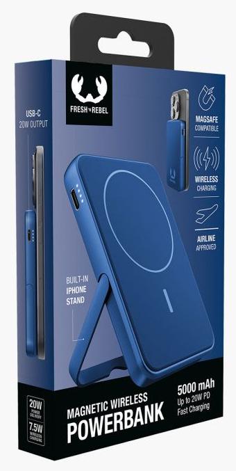 Immagine prodotto Fresh'N Rebel Magnetic Wireless Powerbank (5000 mAh, 20 W, 18.50 Wh)