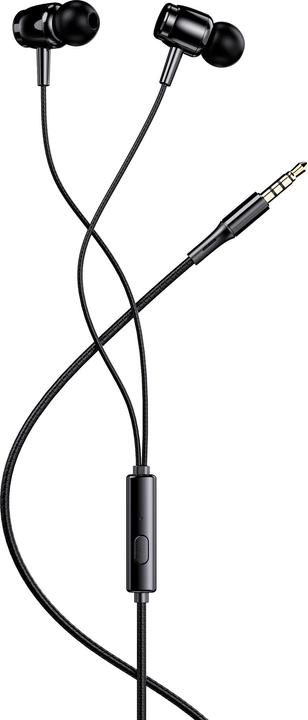 Actual product image Contact wired earphones, Jack 3.5 mm, Calls, Multifunction control (Cable)