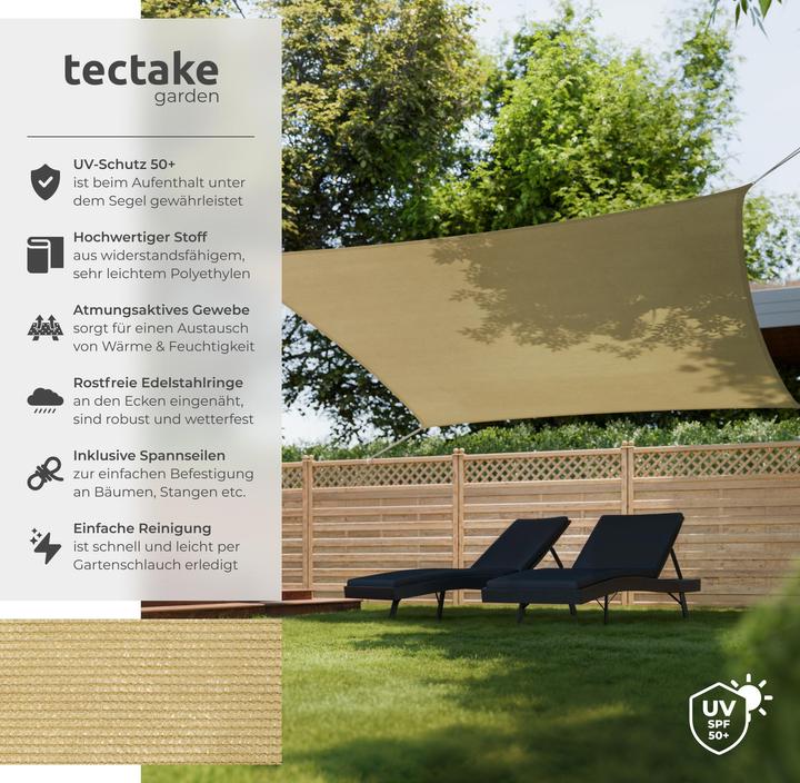 Image du produit tectake Toile solaire (300 x 300 cm)