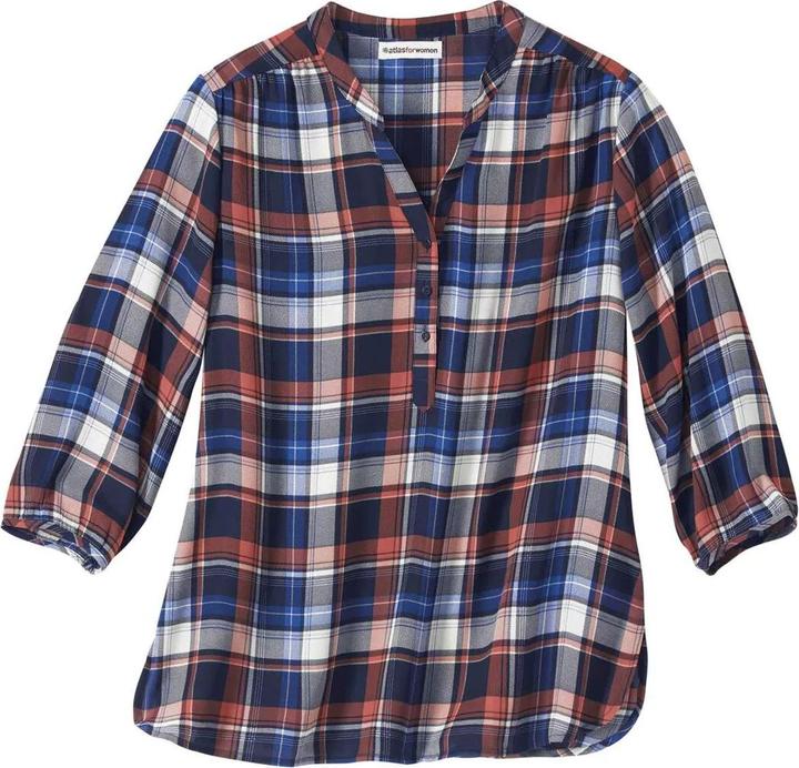 Atlas For Women Womens/Ladies Checked Crepe Blouse