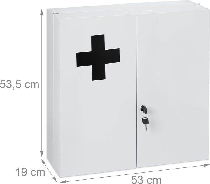 Immagine prodotto Relaxdays Armadietto dei medicinali (53 x 19 x 53,5 cm)