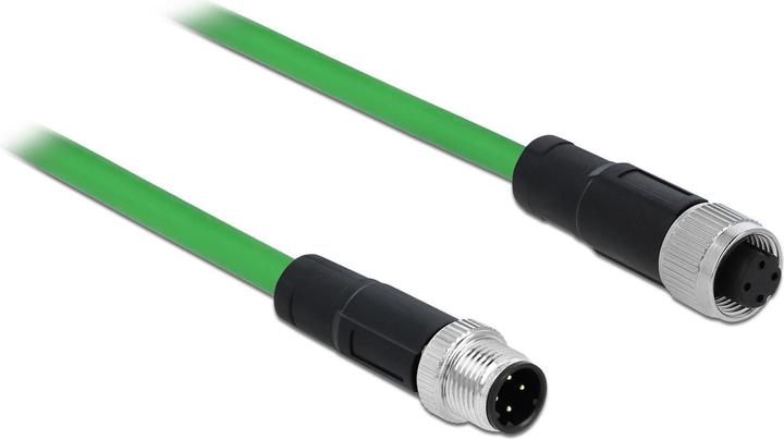 Actual product image Delock Network cable M12 4 pin D-coded male to female TPU 5 m (SF/UTP, CAT6, 5 m)