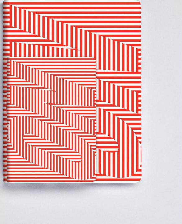 Actual product image Nuuna Notebook Graphic L On-Off 22 x 16.5 cm, Dot, Red/White (22 x 16.5 cm, Dotted, Soft cover)