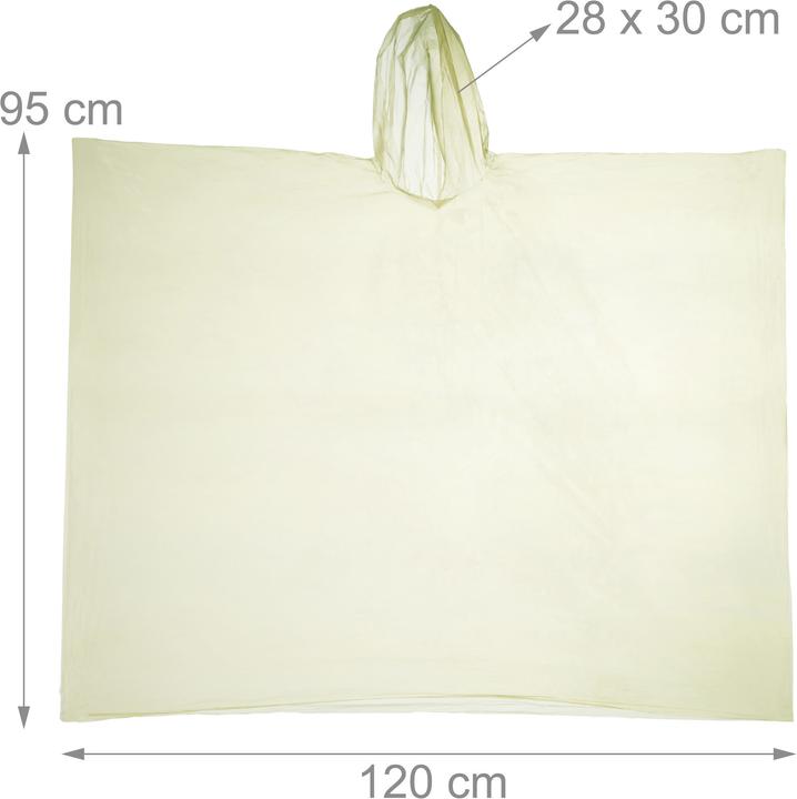 Produktbild Relaxdays 10x Regenponcho (10)