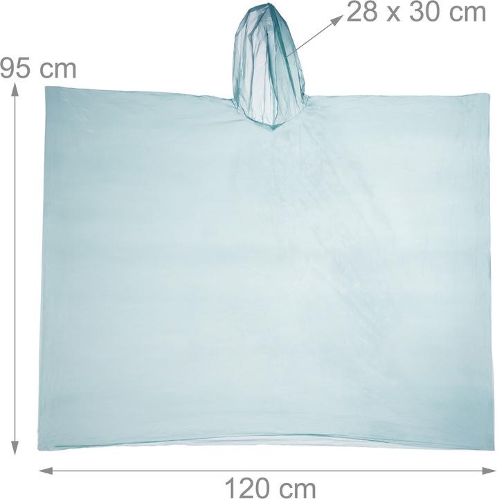 Produktbild Relaxdays 10x Regenponcho (10)
