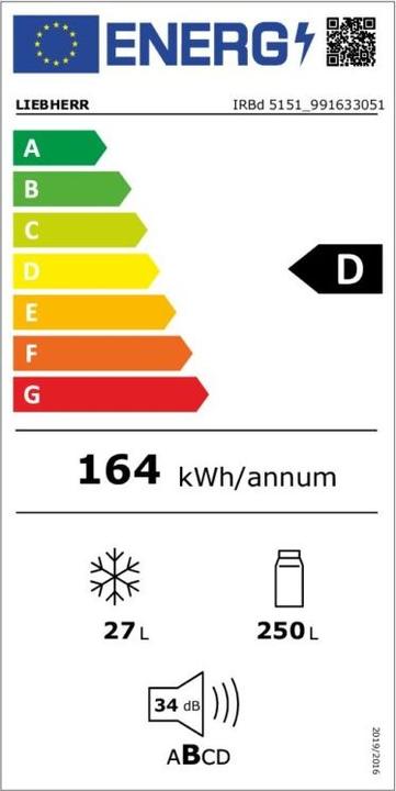 Energy Label Liebherr IRBd 5151 (276 l)