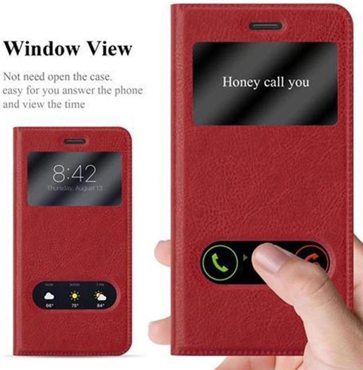 Actual product image Cadorabo Book with View double window cover (Huawei P8 Lite (2017), Huawei P9 Lite (2017))