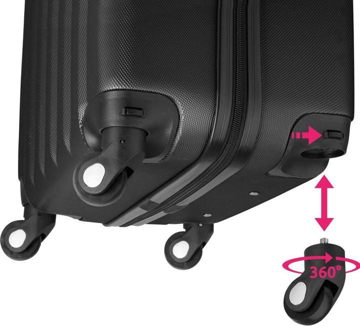 Actual product image tectake Suitcase Set Suitcases Trolley Set Trolleys Hardcase trolley (90 l, L (90 - 115l))