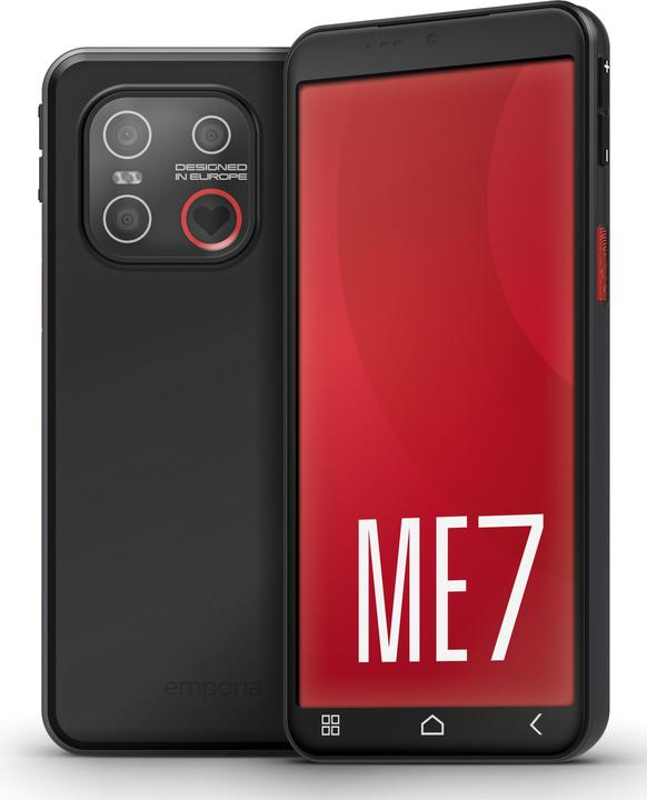 Actual product image Emporia ME7 (128 GB, Black, 5.45", Single SIM, 13 Mpx, 4G)
